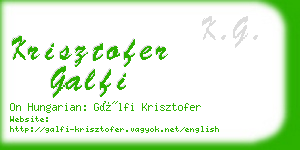 krisztofer galfi business card